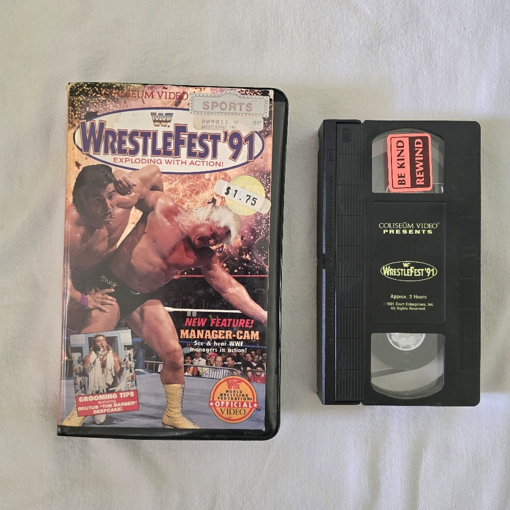 WWF WrestleFest 91 Coliseum Video VHS WWE AEW WCW Randy Savage British Bulldog